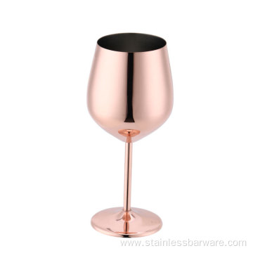 450ml Stainless Steel Champagne Wine Glass Copper Plated